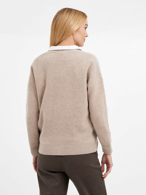 кардиган женский бежевый из шерсти - Glenfield фото 4