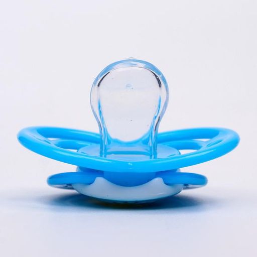 Соска-пустышка ортодонтическая, силикон, от 3 мес., Лев, цвет голубой - Крошка я фото 4