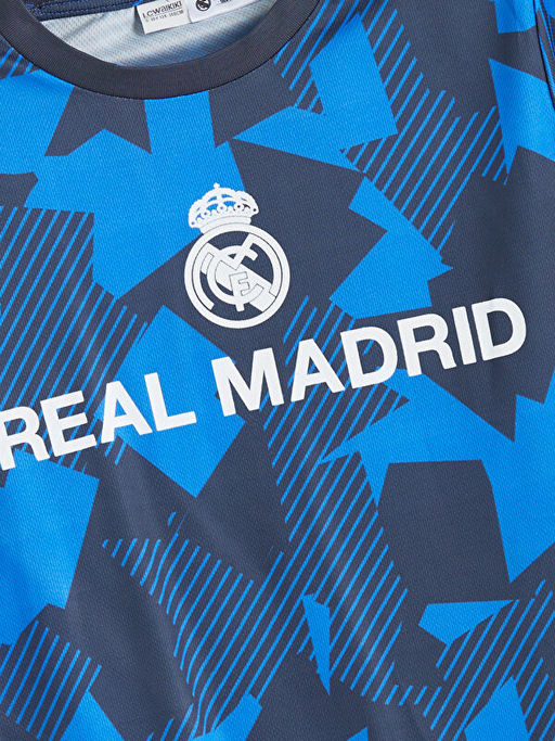 Bisiklet Yaka Real Madrid Bask?l? Erkek ?ocuk Ti??rt