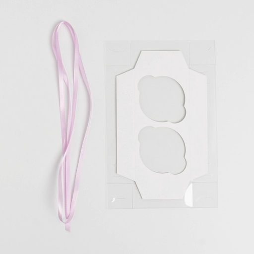 Цена за 5 шт. Коробка для капкейков, кондитерская упаковка с пластиковой крышкой, 2 ячейки, 8 марта, 16?8?10 см