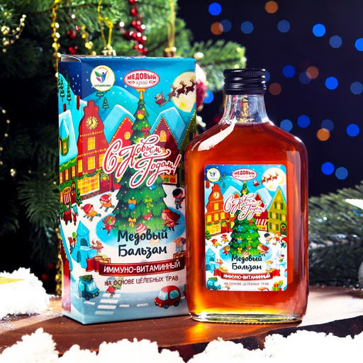 Новогодний медовый бальзам алтайский Иммуно-витаминный, 250 мл