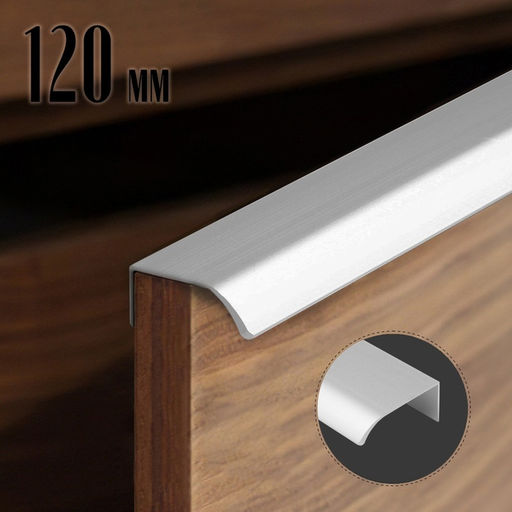 Цена за 2 шт. Ручка торцевая CAPPIO RT002CP, L=120 мм, м/о 96 мм, цвет матовый хром