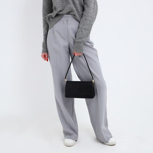 Сумка на клапане, цвет черный 24*13*8 см - Nazamok фото 3