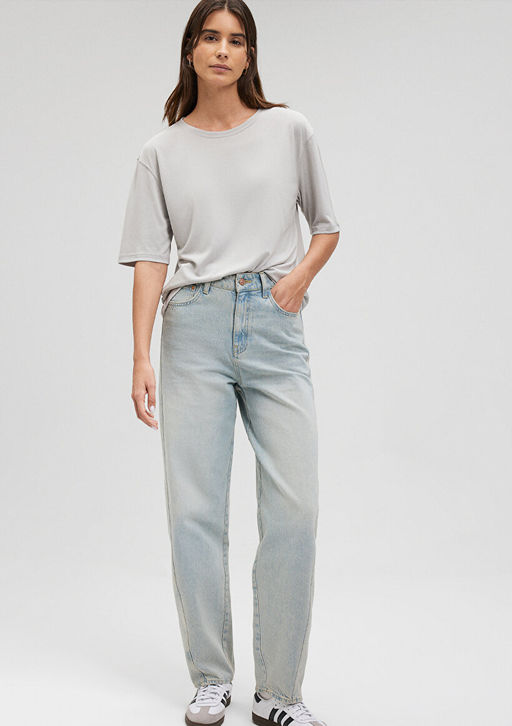 Gri Modal Basic Tisort