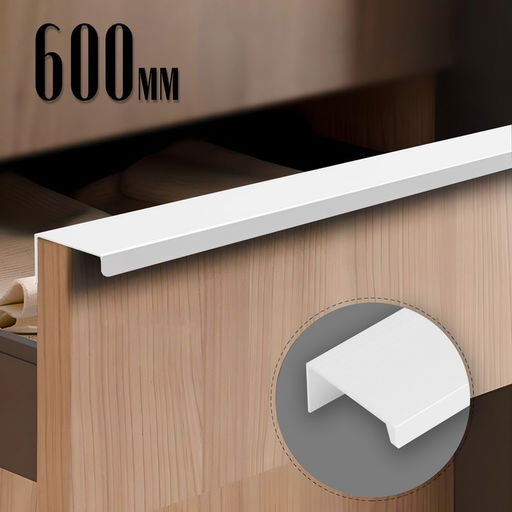 Ручка CAPPIO RT001WH, L=600 мм, м/о 480 мм, цвет белый