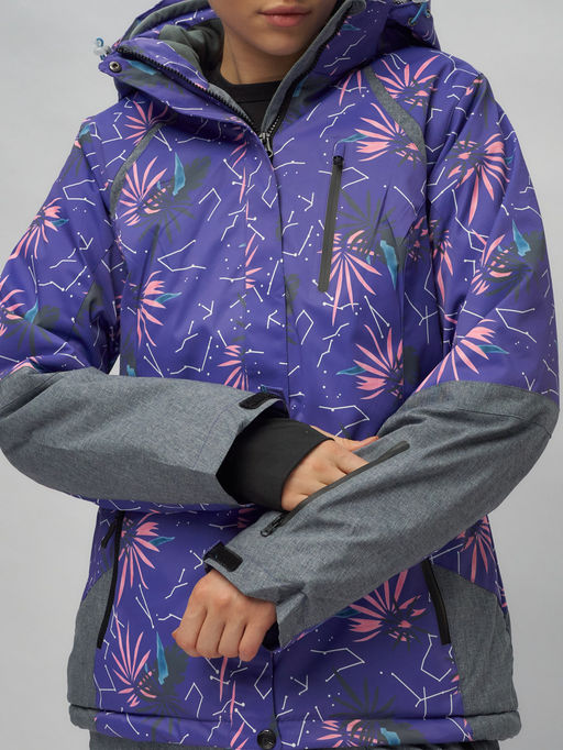 Горнолыжный костюм женский фиолетового цвета 02216F - Chunmai фото 13