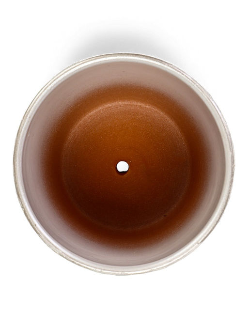 Горшок цветочный с поддоном 1,45 л, d15/h14 см белый керамика, "Венера" (М)