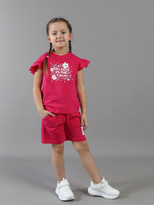 CRB wear / CSKG 64105-46K Футболка для девочки,фуксия/Ex.Cherubino фото 2