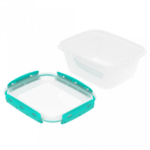 Контейнер для продуктов 2,5л, 23,4х19,4?х10,6см, с клипсами, уплотнитель, полипропилен, подходит для СВЧ (Россия) - Домашняя мода фото 2
