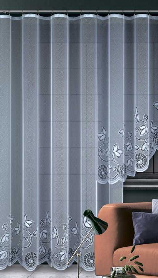 Готовые шторы арт. 242562/250, белоснежная, размеры: 250 см высота х 200 см ширина, на универсальной ленте