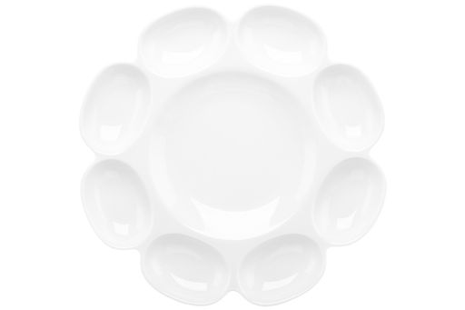 Тарелка д/фарш. яиц 23*23*1,5 см Айсберг + бамбук. подставка - Elan gallery фото 7