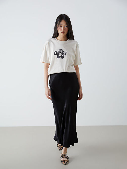 Dar Fit Saten Kad?n Etek