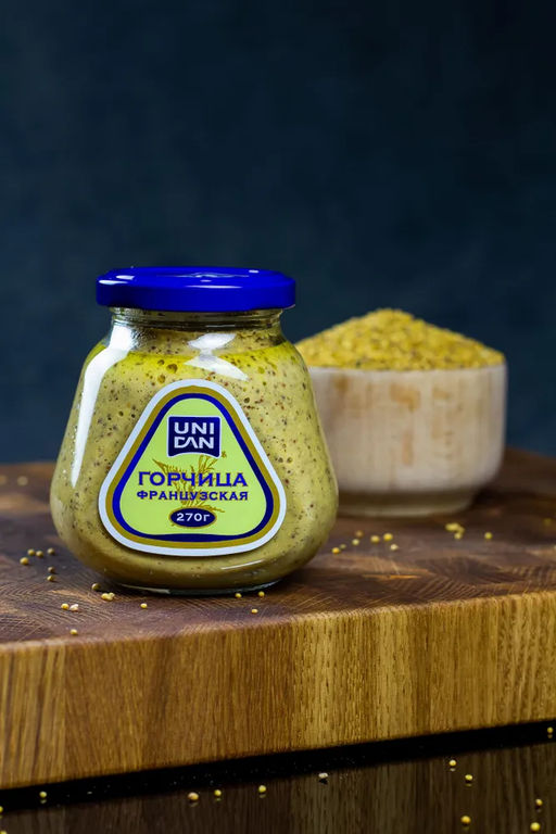 Горчица Французская UNI DAN 270г ст/б  фото 4