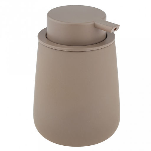 Набор для ванной "Эстетик" 3 предмета: дозатор для мыла 410мл; мыльница 11х8,6х2,2см; стакан для зубных щеток 410мл; фурнитура пластик, керамика, матовая глазурь, мокко, в коробке (Китай)