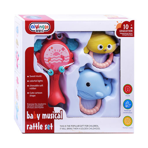 Набор погремушек "Веселое детство" в коробке