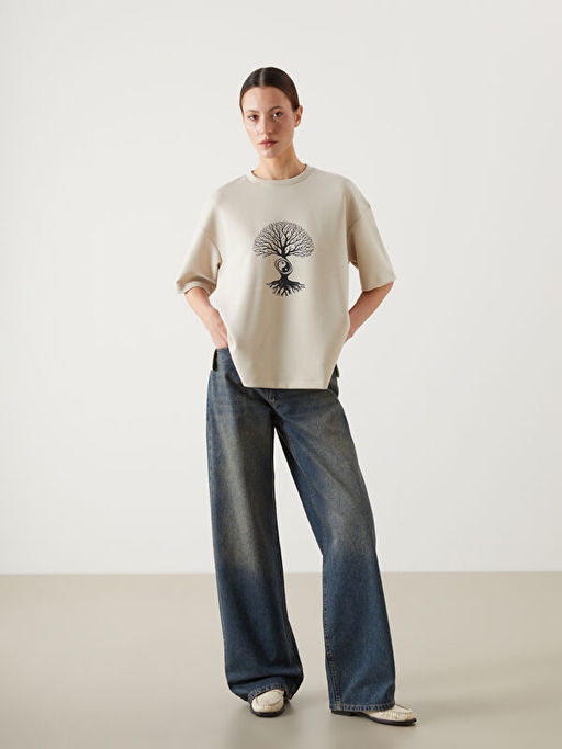 Baggy Fit Kad?n Jean Pantolon