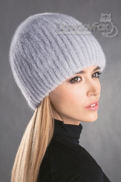 ВИДЕООБЗОР шапка Сноп норка сапфир - Davidovfox фото 2