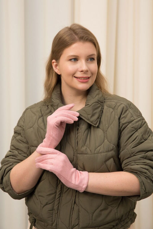 Перчатки из полиэстера с бархатистой поверхностью