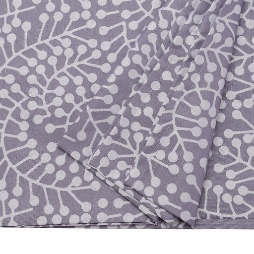 Скатерть из хлопка фиолетово-серого цвета с рисунком Спелая смородина, scandinavian touch, 180х260см