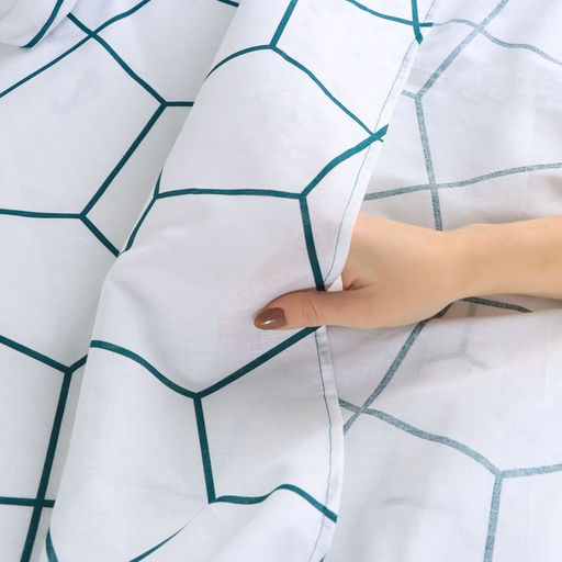 Постельное бельё Этель 2 сп Emerald hexagon 175*215 см, 200*220 см, 70*70 см-2 шт, бязь 125 г/м2, хл 100%  фото 6