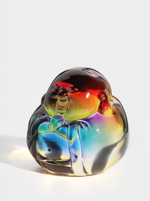 Фигурка из стекла, «Хотей», 6×5.5×5.5 см, градиент