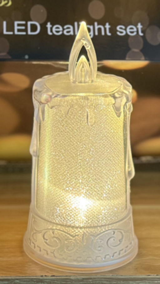 Свеча светодиодная 6х12 см / VFR-119 /уп 12/480/прозрачная