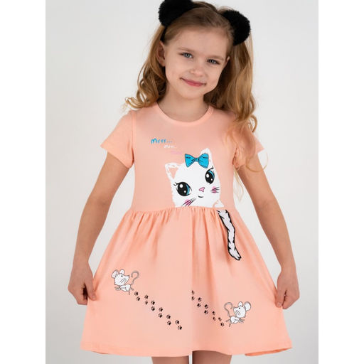 Платье Кошки-Мышки Персиковый - Ronda фото 3