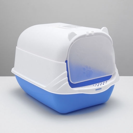 Туалет-домик, 35×50×35 см, пластик, голубой