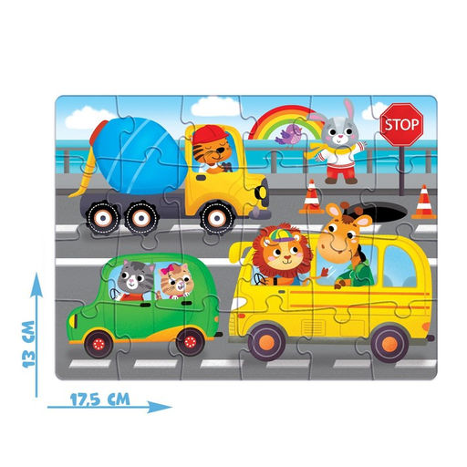 Цена за 4 шт. Пазл «В городе», 24 элемента