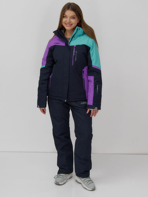 Горнолыжный костюм женский зимний голубого цвета 02819Gl