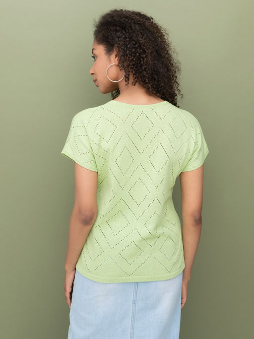 Джемпер короткий рукав л1128 салатовый