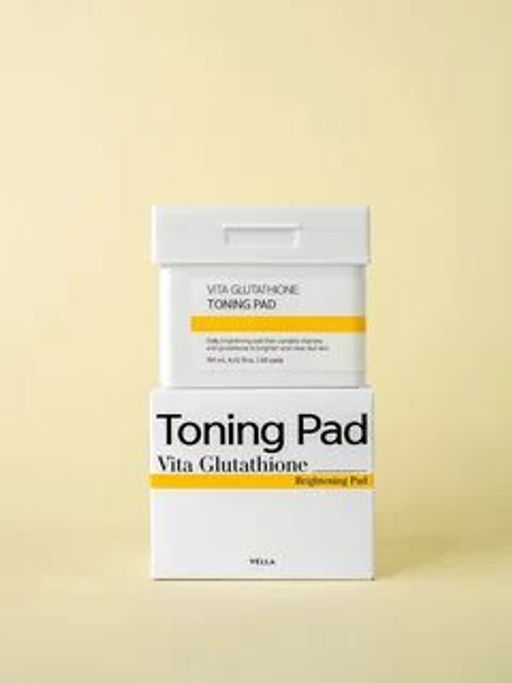 Vita Glutathione Toning Pad - Осветляющие тонер-пэды с глутатионом , 190мл*80 шт - Vella фото 2