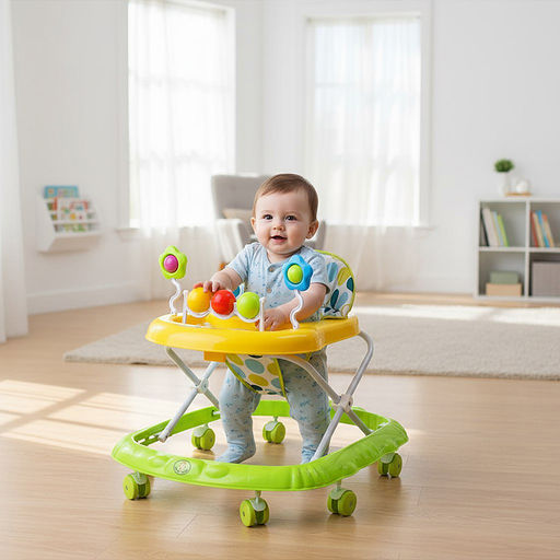 Ходунки "Любимые игрушки" (цвет салатовый/желтый)