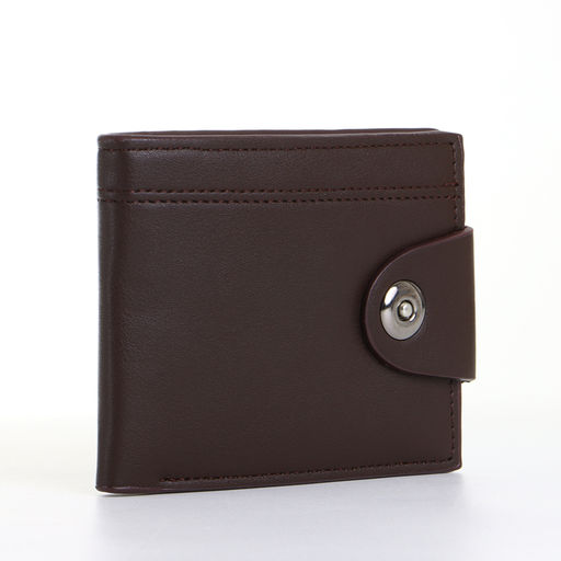 Портмоне мужское на магните, коричневое