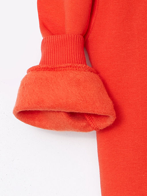 Bisiklet Yaka K?z ?ocuk Kal?n Sweatshirt