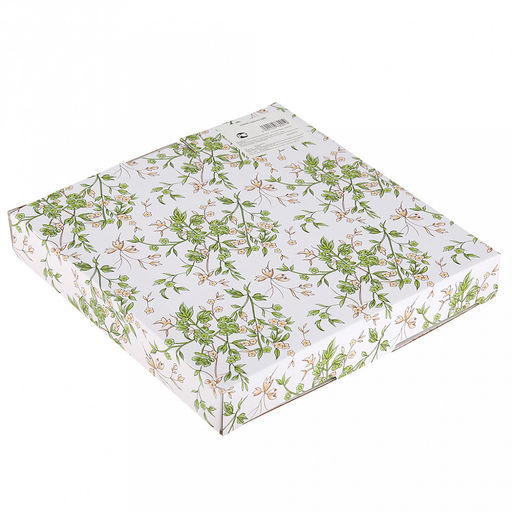 Флора Тарелка мелкая фарфоровая 200х200х30мм, с деколью, ассиметричная форма, в коробке (Китай) - Домашняя Мода фото 6