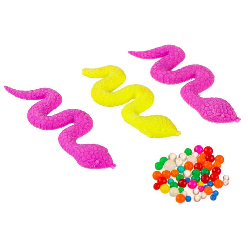 Цена за 3 шт. Растущие игрушки «Змейки», с гидрогелем, растёт в воде, МИКС