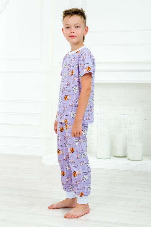 Пижама подростковая из футболки и брюк из кулирки Фламинго - Амадэль фото 9