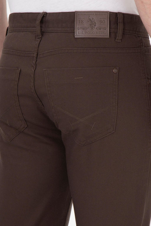 Мужские коричневые брюки из плотной ткани Неожиданная скидка в корзине - U.s. polo assn фото 6