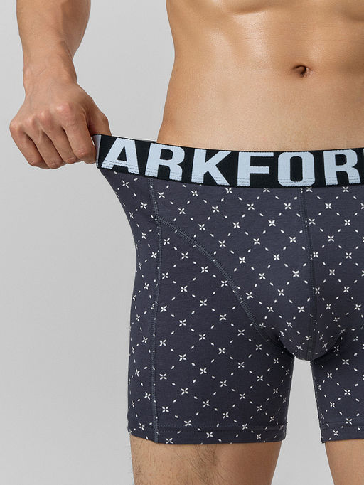 Цена за 2 штуки! Трусы боксеры мужские серые с узором - Mark formelle фото 5