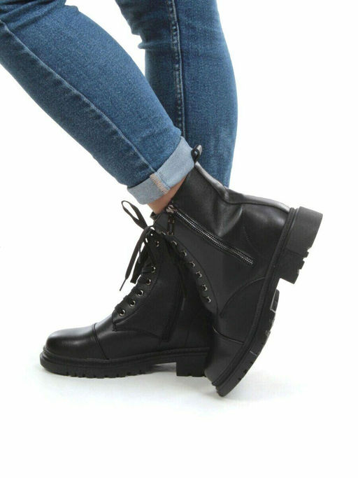 01-5257-1 BLACK Ботинки демисезонные (натуральная кожа, байка) - No name фото 3