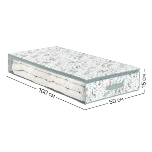 VAL VG-CB-L Кофр для хранения подкроватный, 100*50*15 см, VINTAGE GREY, шт - Valiant фото 32