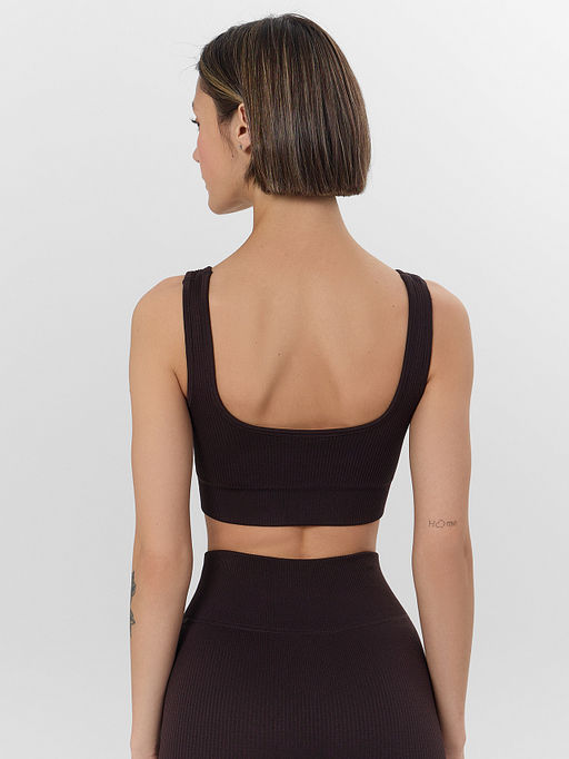 Топ женский спортивный коричневый - Mark formelle фото 3