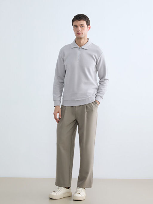 Polo Yaka Erkek Sweatshirt