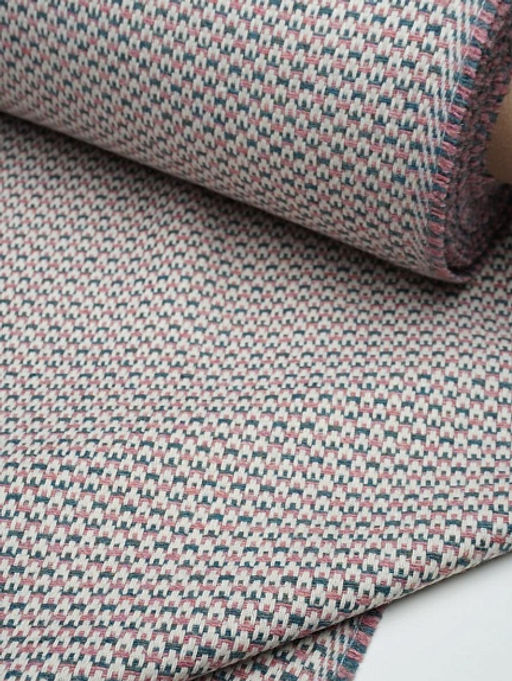 Шерсть пальтово-костюмная Твид Букле цв.молочный/розовый, ш.1.55м, шерсть-50%, п/э-50%, 430гр/м.кв - Купава фото 10