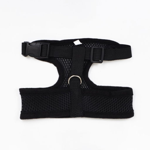 Шлейка мягкая из неопрена, размер L, ОШ 39 см, ОГ 36-46 см, чёрная - Пижон фото 7