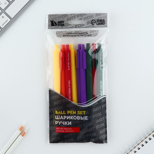 Цена за 10 шт. Ручка прикол шариковая синяя паста автоматическая 0,7 мм МИКС надписей Приношу счастье - Artfox фото 5