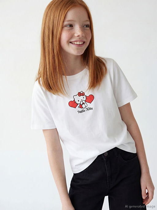 Hello Kitty Bask?l? K?z ?ocuk Ti??rt