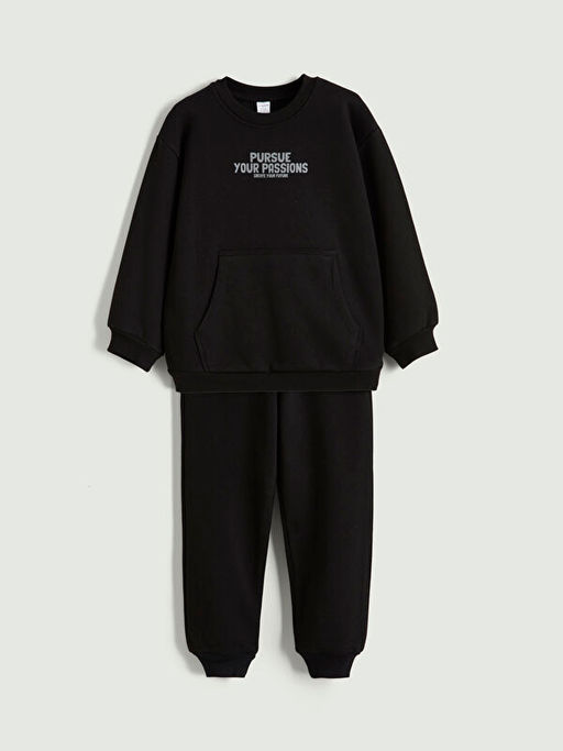 Erkek ?ocuk Kal?n Sweatshirt ve E?ofman Alt?