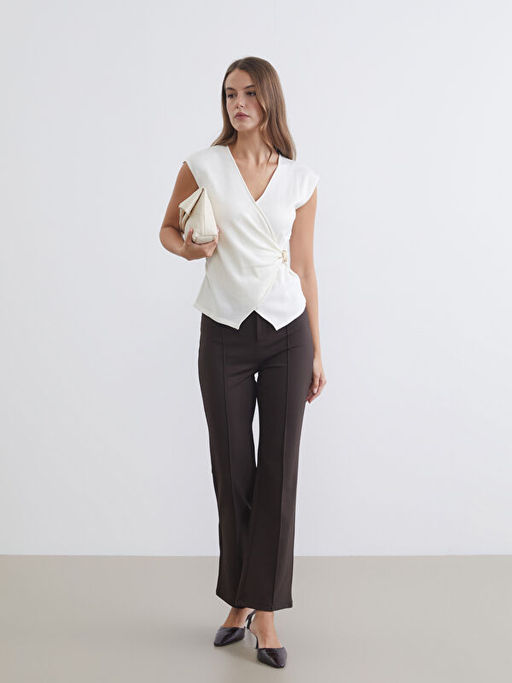 Y?ksek Bel ?spanyol Pa?a Kad?n Pantolon